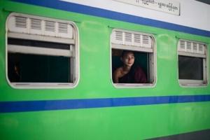 Myanmar travellers ride the rails as fuel prices rise