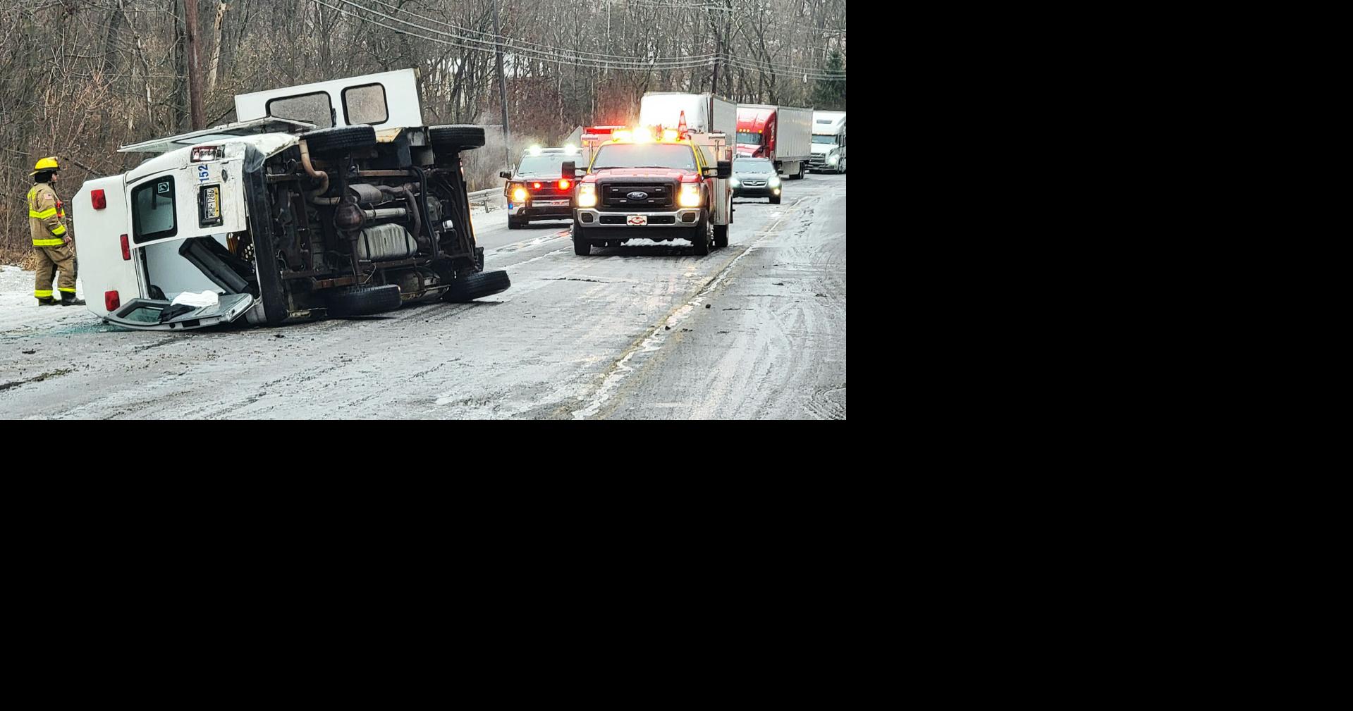 2 injured after transport ambulance rollover crash on Rt. 309 | Poconos ...