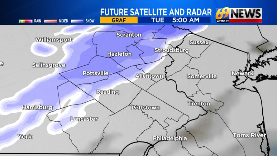 Quick shot of snow Tuesday morning brings up to 1" of snow just before ...