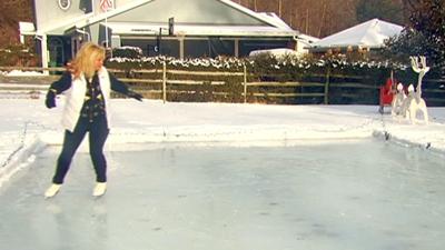 Extreme Cold Allows Couple To Create Ice Rink In Front Yard