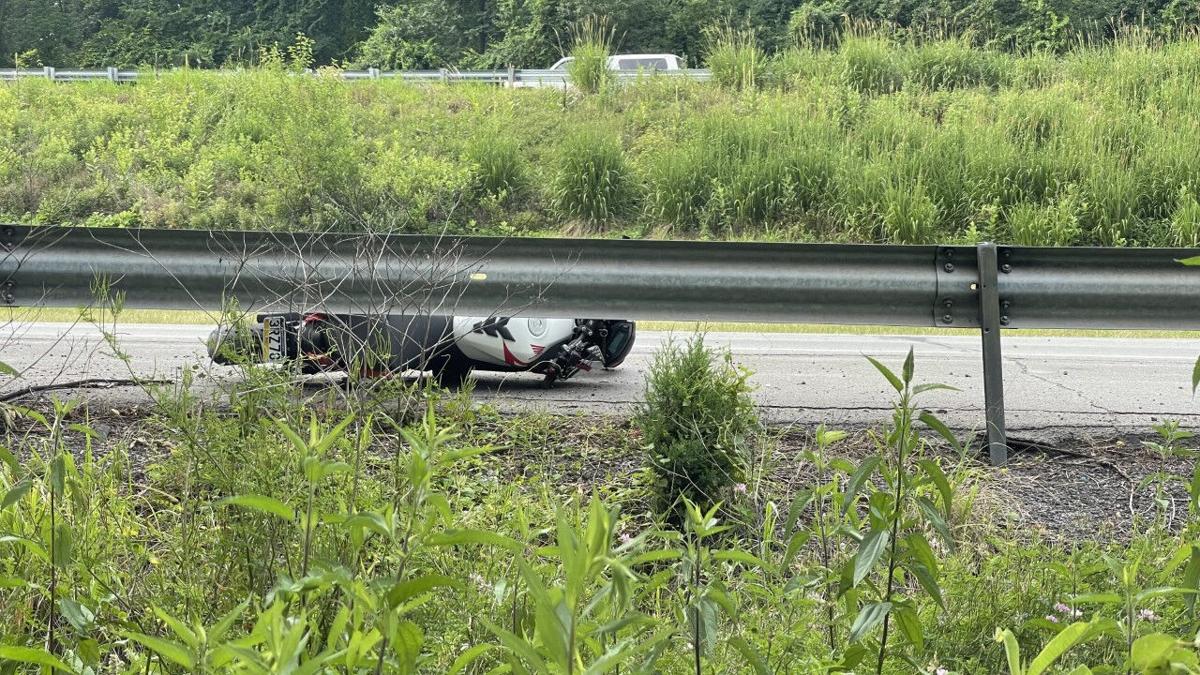 Crash closed Rt. 422 in Exeter Township, motorcycle rider injured