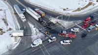 Several injuries reported after box truck, tractor trailer, and vehicle ...