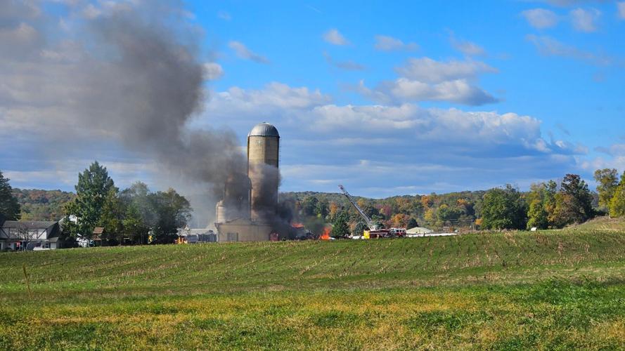 Wind fuels flames as fire tears through barn in Spring | Northern Berks ...