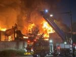 Front Street and Riverside Drive Allentown fire - walls collapsing
