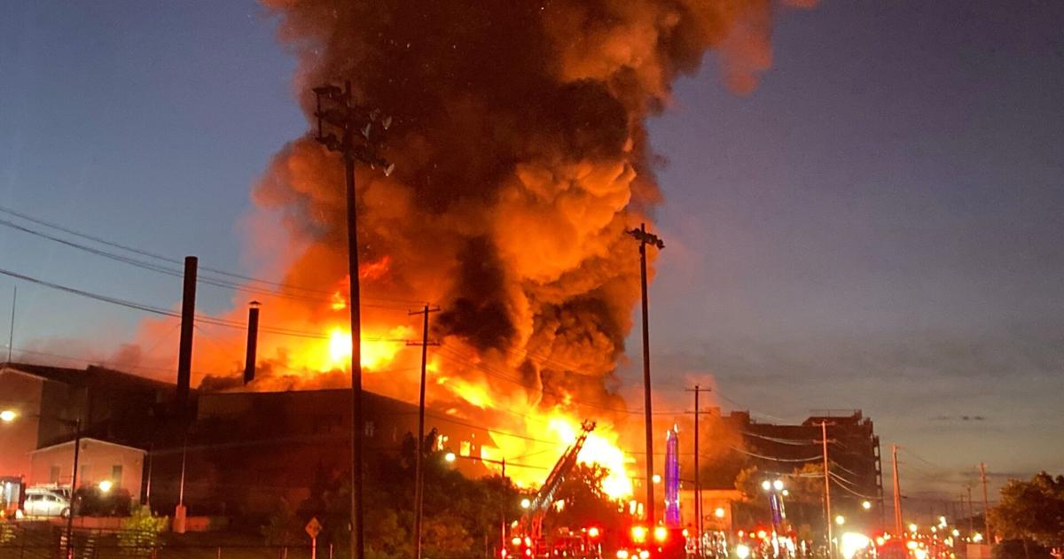 Blaze rips through former Allentown factory