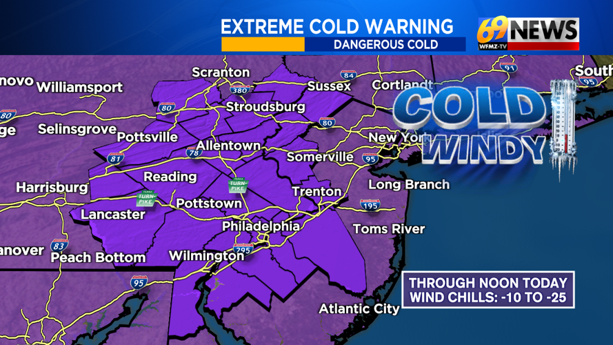 Dangerous bitter cold continues Sunday...below zero wind chills all day ...