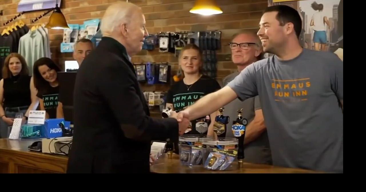 Biden visits small businesses, including coffee shop, in Emmaus during