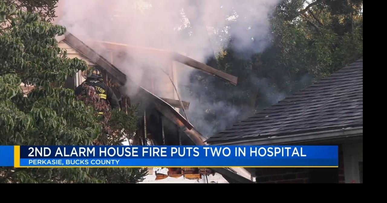 Firefighters battle house fire in Bucks County, one transported to ...