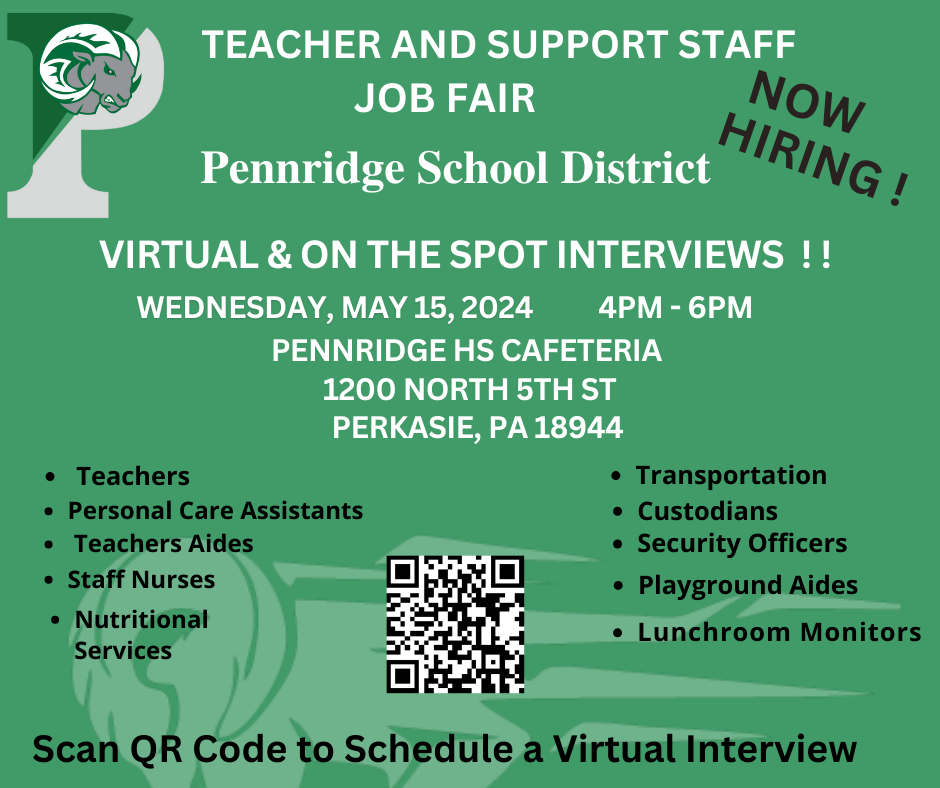 Pennridge School District to host job far on May 15 Southeastern Pennsylvania