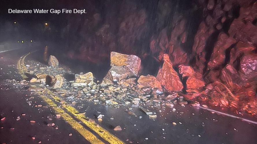 Rockslide closes Route 611 in Delaware Water Gap Poconos and Coal