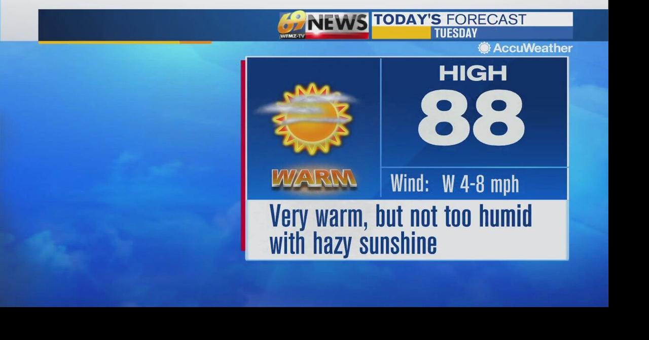Very warm with hazy sunshine today | Weather | wfmz.com