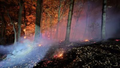 Brush fire burns over two acres on Mt. Penn