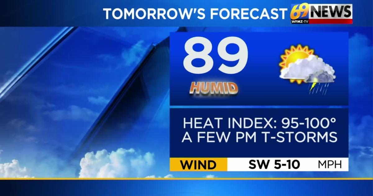 High heat index values near 100 degrees will set off PM t-storms to close out the week