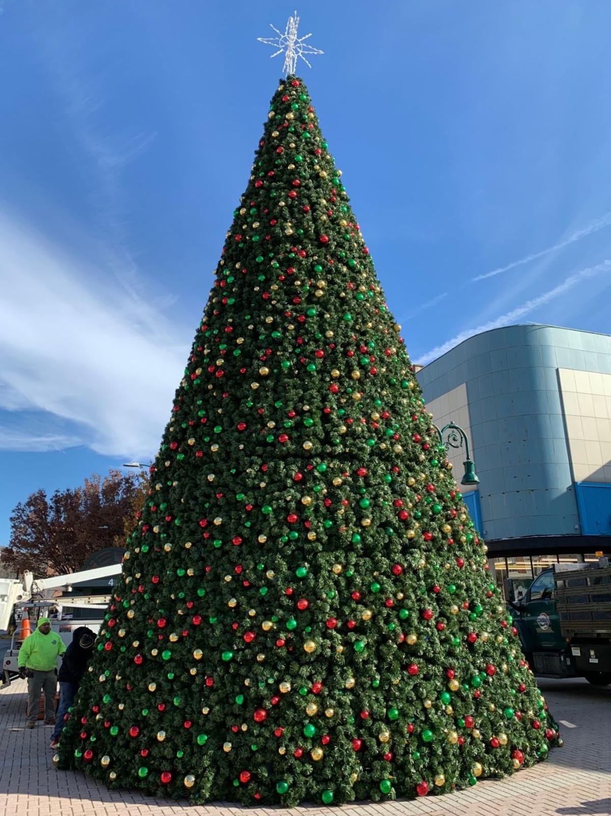 Reading S Christmas Tree In Place For 2019 Holiday Season Berks Regional News Wfmz Com