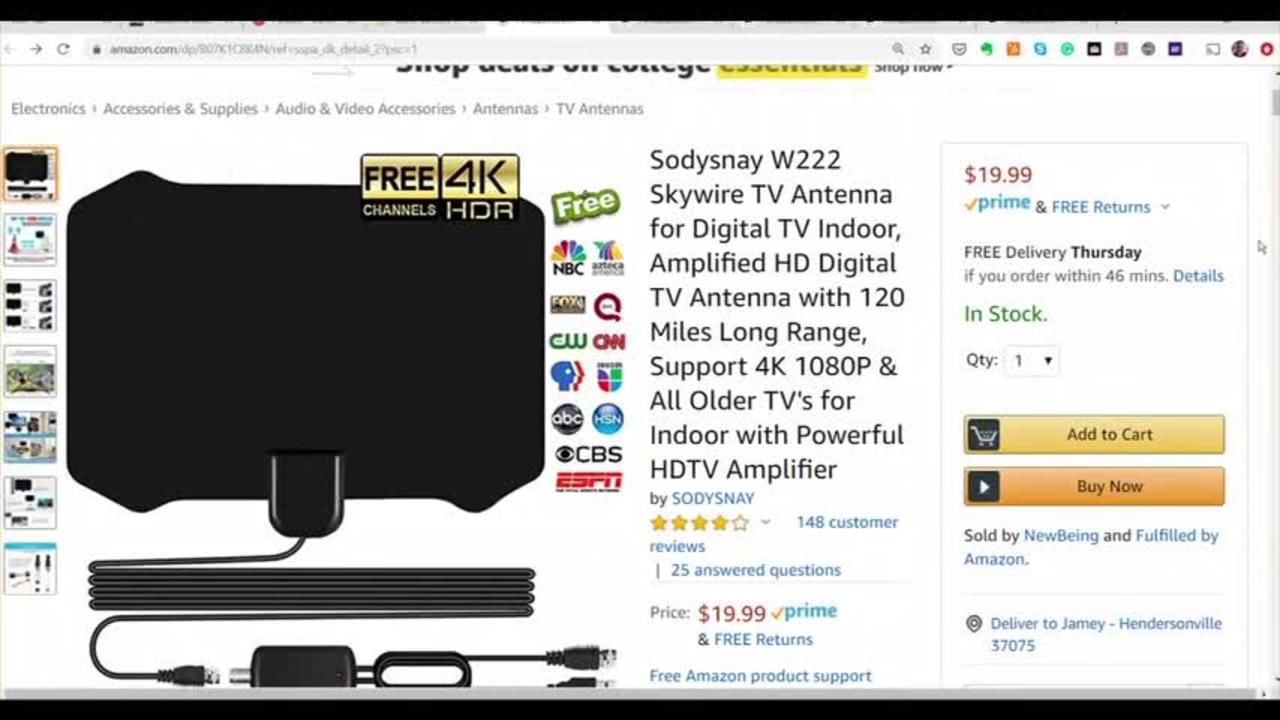 clear tv antenna dollar general