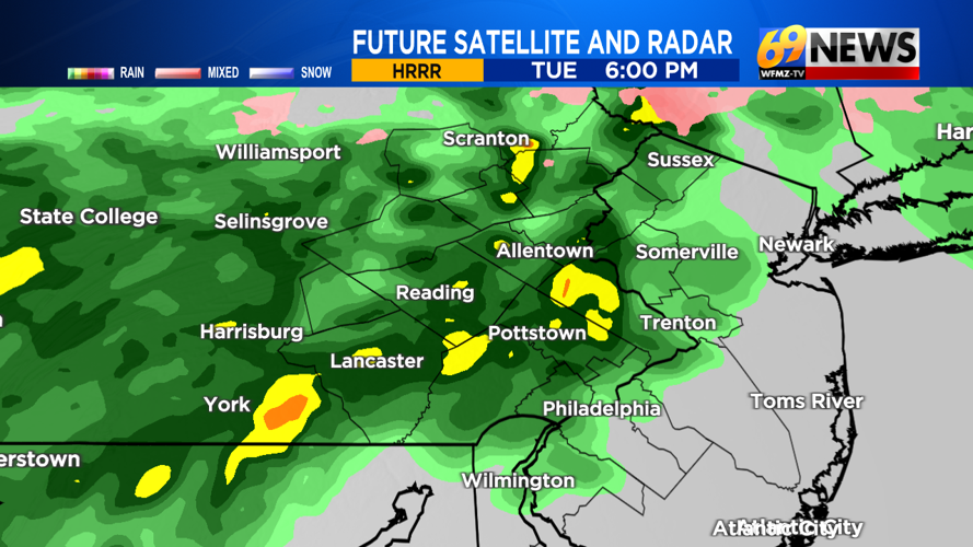 A wintry mix for Tuesday morning's commute may lead to some slick spots ...