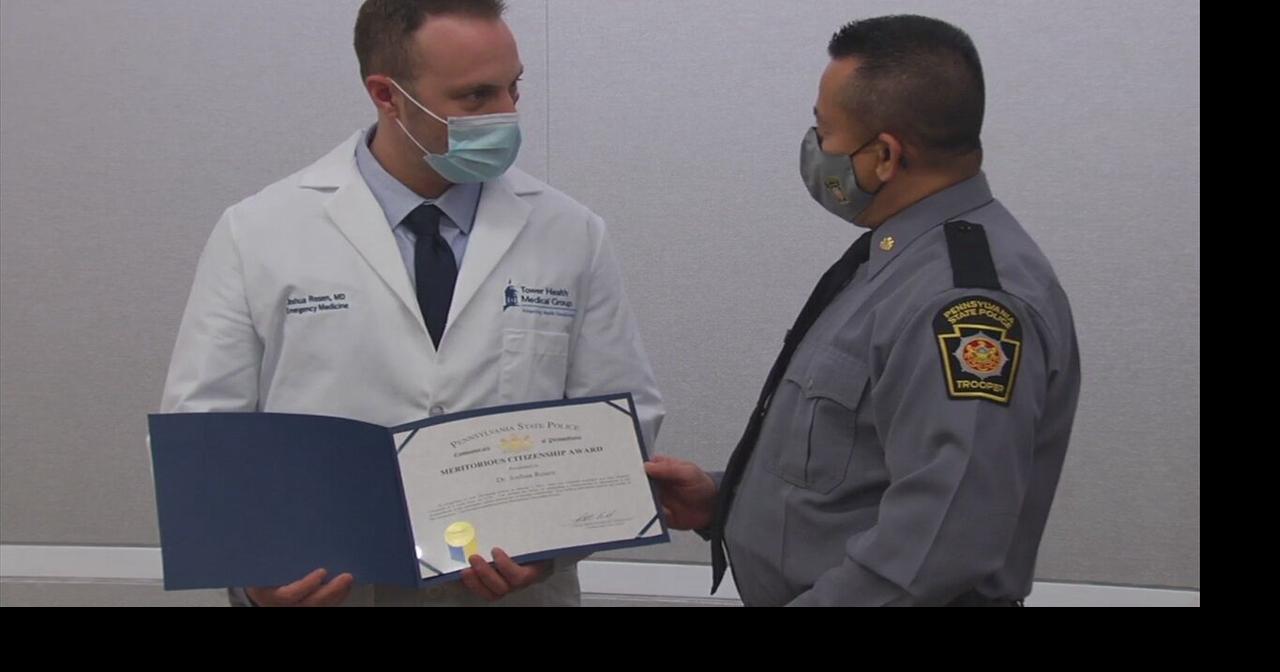 Reading hospital doctor receives Citizenship Award for helping at crash ...