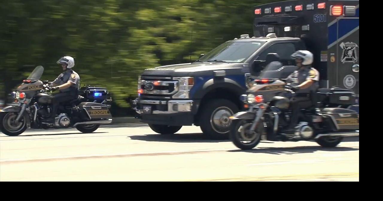 Procession for Pa. State Police trooper goes through Berks on way to final resting place in Schuylkill
