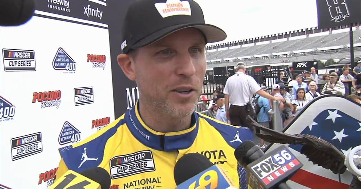 Denny Hamlin wins at Pocono for third straight NASCAR Cup Series victory | Sports | wfmz.com