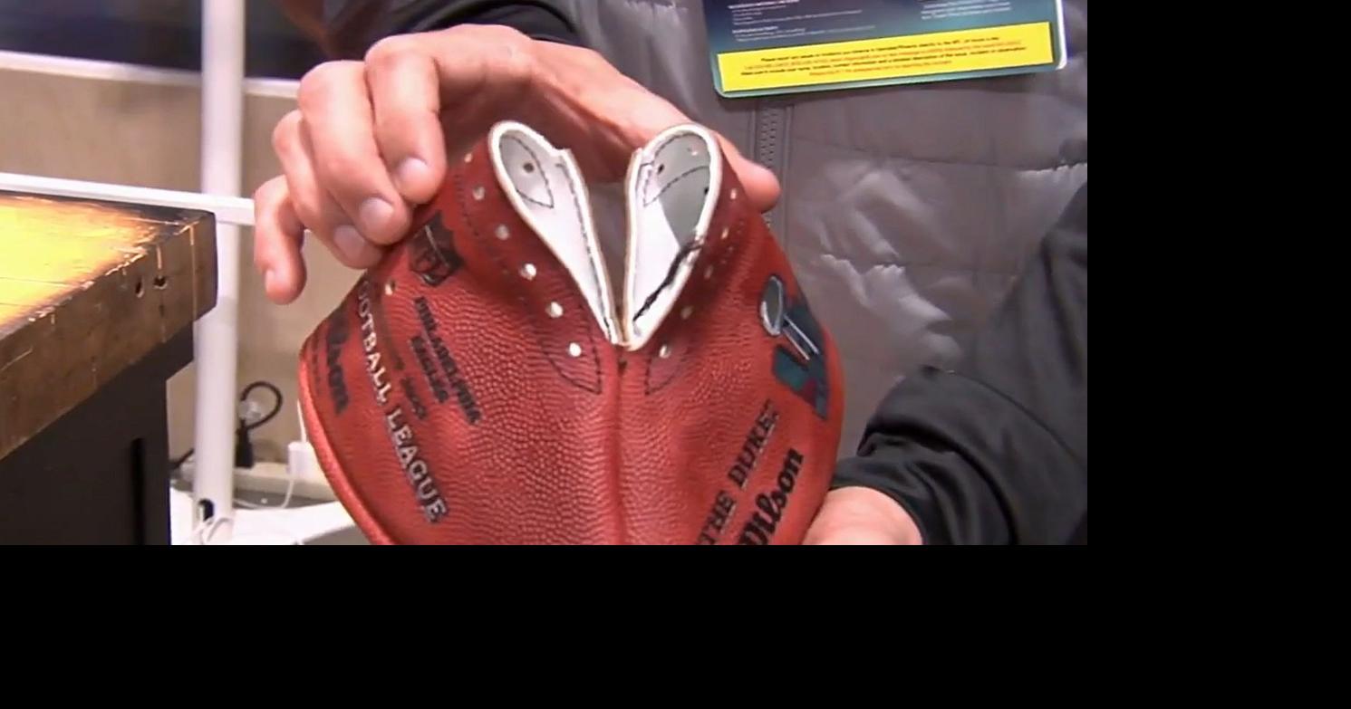 Company that makes NFL footballs shows fans in Phoenix how it's done