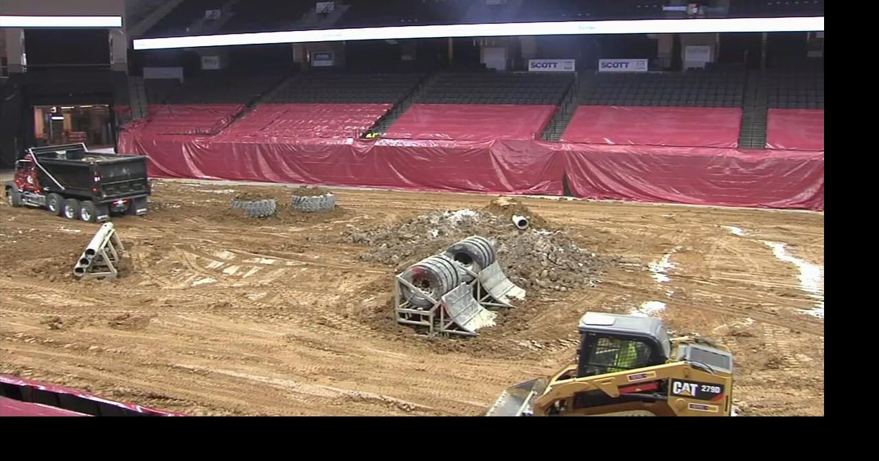 Dirt dumped at PPL Center ahead of Monster Jam weekend Lehighcounty