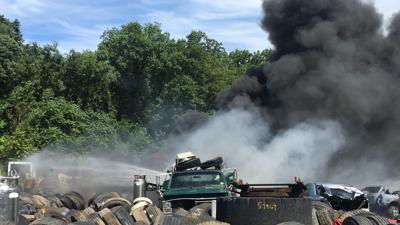 Firefighters battle blaze at junkyard in Cumru | Berks Regional News ...