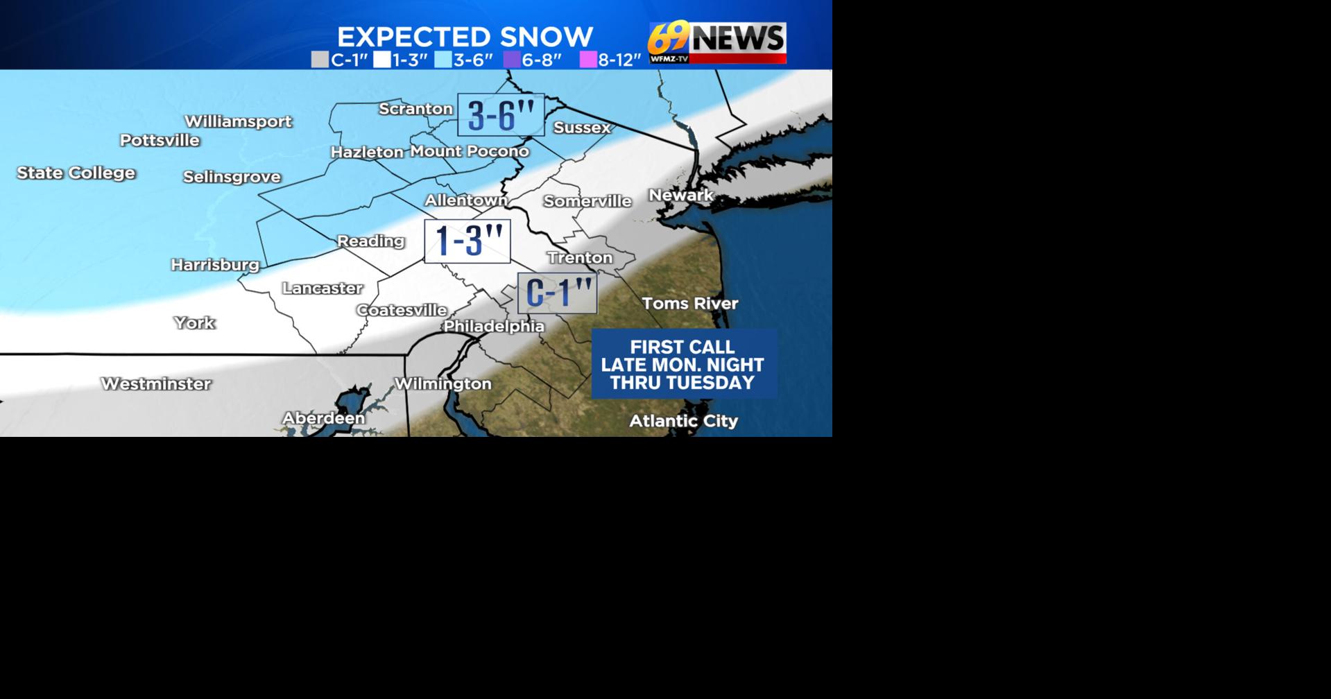 Mostly sunny, breezy and chilly today; snow and a wintry mix arrives ...