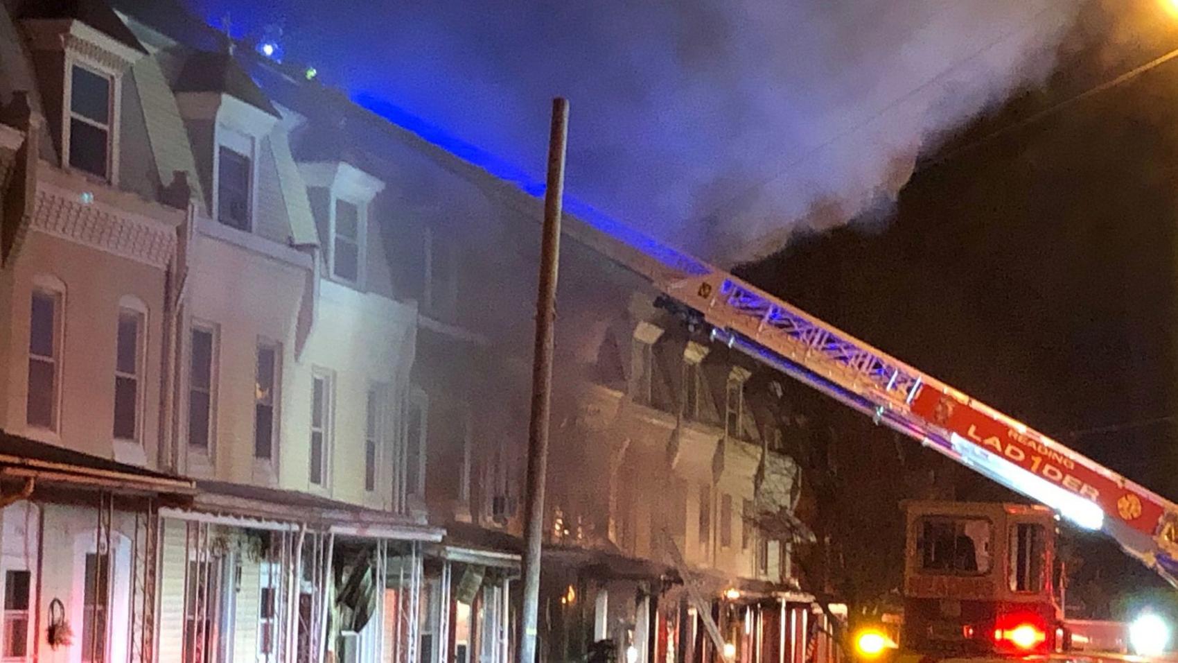 5 READING, PA FIREFIGHTERS INJURED AT DOUBLE FATAL FIRE | Firefighter ...