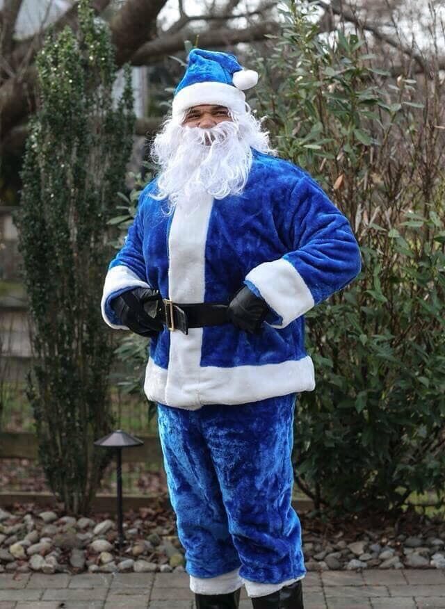 Blue santa outlet outfit