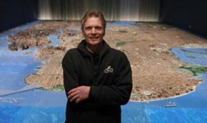 New York model, carved in a basement, goes on display