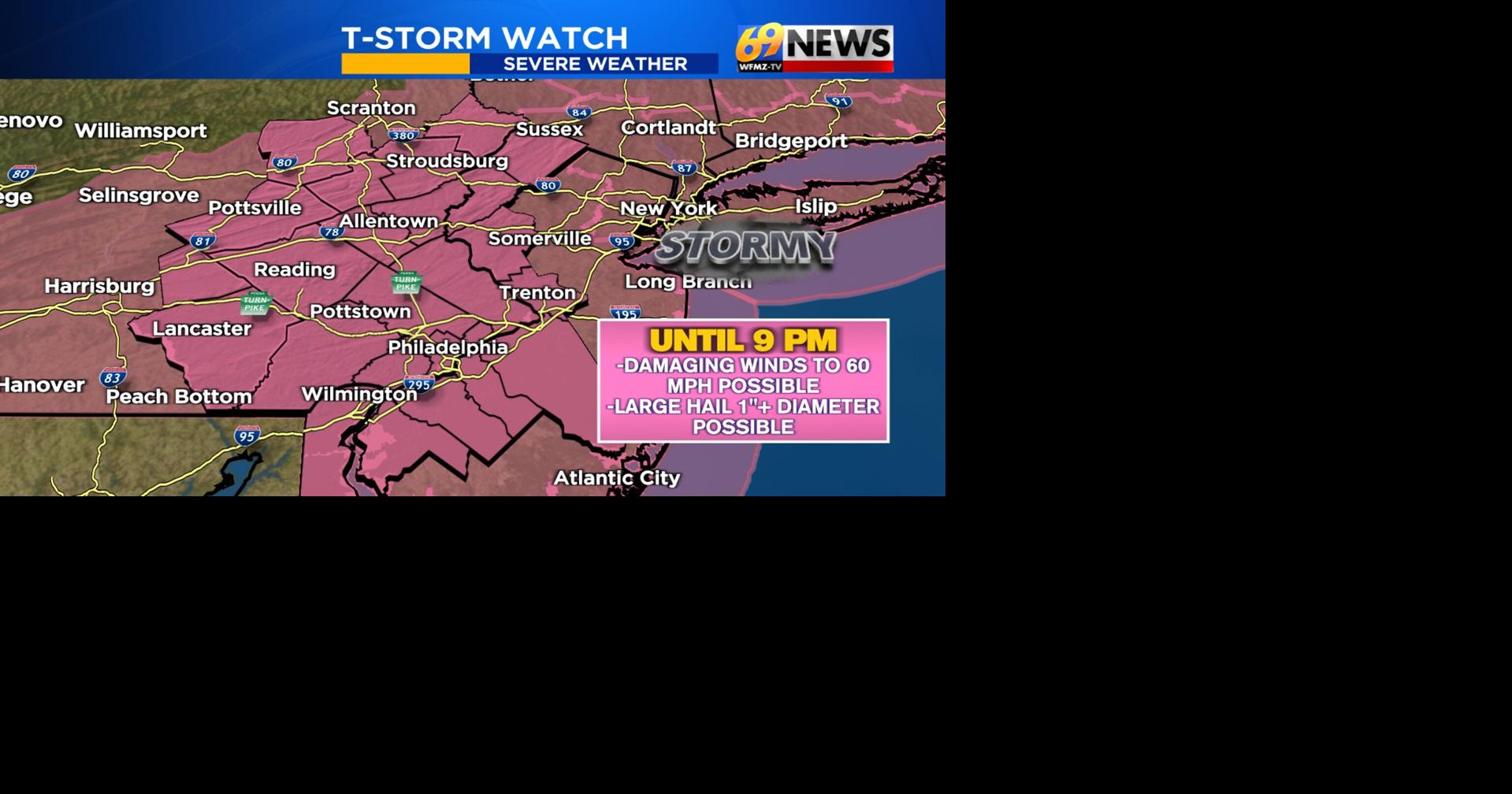 A couple severe t-storms possible the rest of today and early this evening