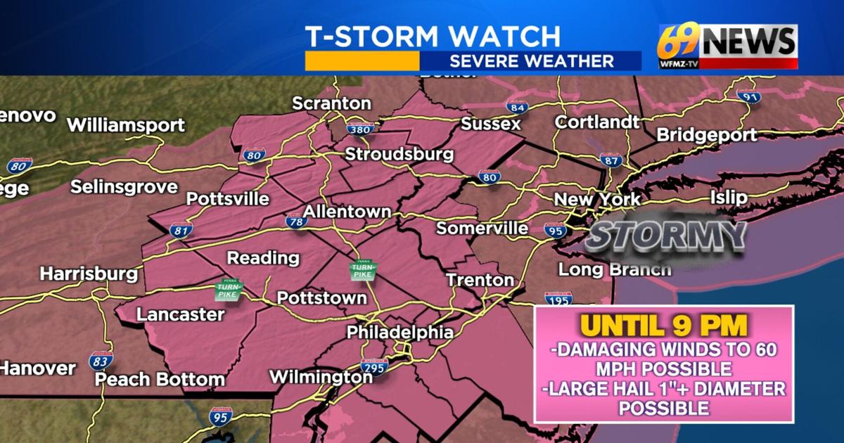 A couple severe t-storms possible the rest of today and early this evening