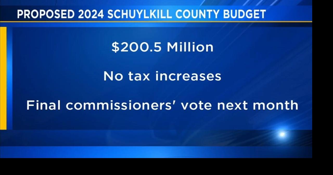 Schuylkill County Commissioners approve preliminary 2024 budget without