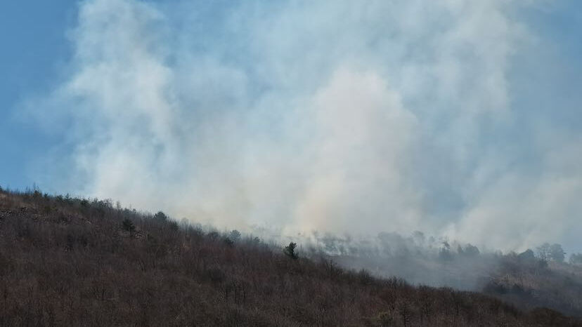 High winds and low humidity fuel Blue Mountain brush fire; burn bans in ...