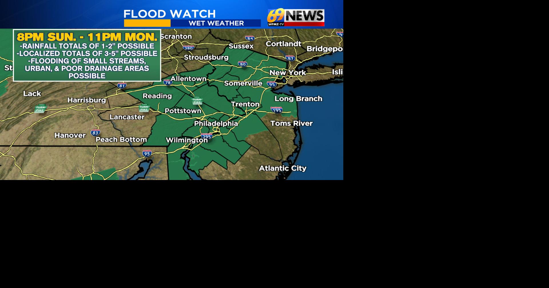 Flood WATCH issued for parts of the region