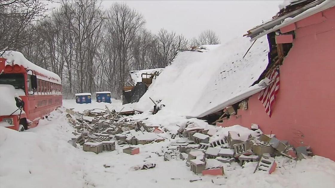 Snow suspected as cause of roof collapse at Hampton Lanes Video