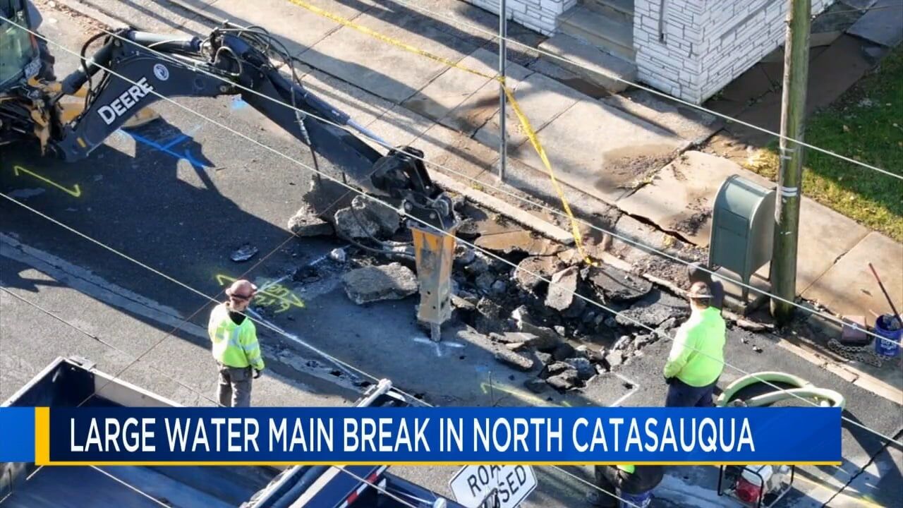 Water Main Break Causes Road Closures In North Catasauqua | Lehigh ...