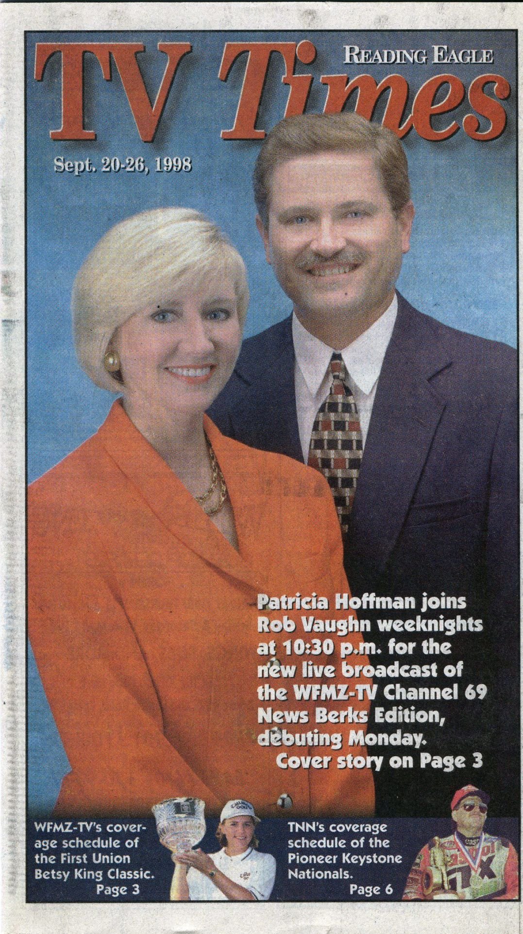 Patricia Hoffman and Rob Vaughn on TV Times cover
