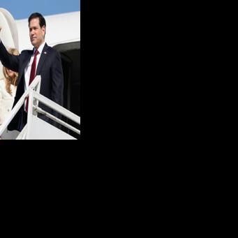 US Secretary of State Marco Rubio departs from Ernesto Cortizzos international airport in Barranquilla, Colombia on September 9, 2026