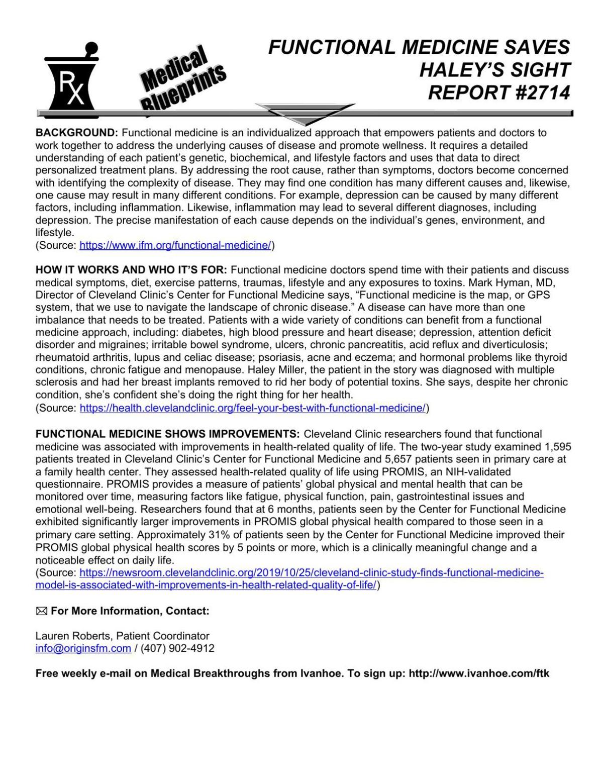 Medical Blueprints Functional medicine