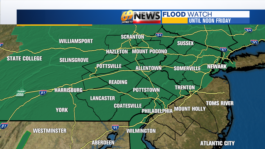 Flood Watch Issued: heavy rain and gusty wind tonight | Weather | wfmz.com