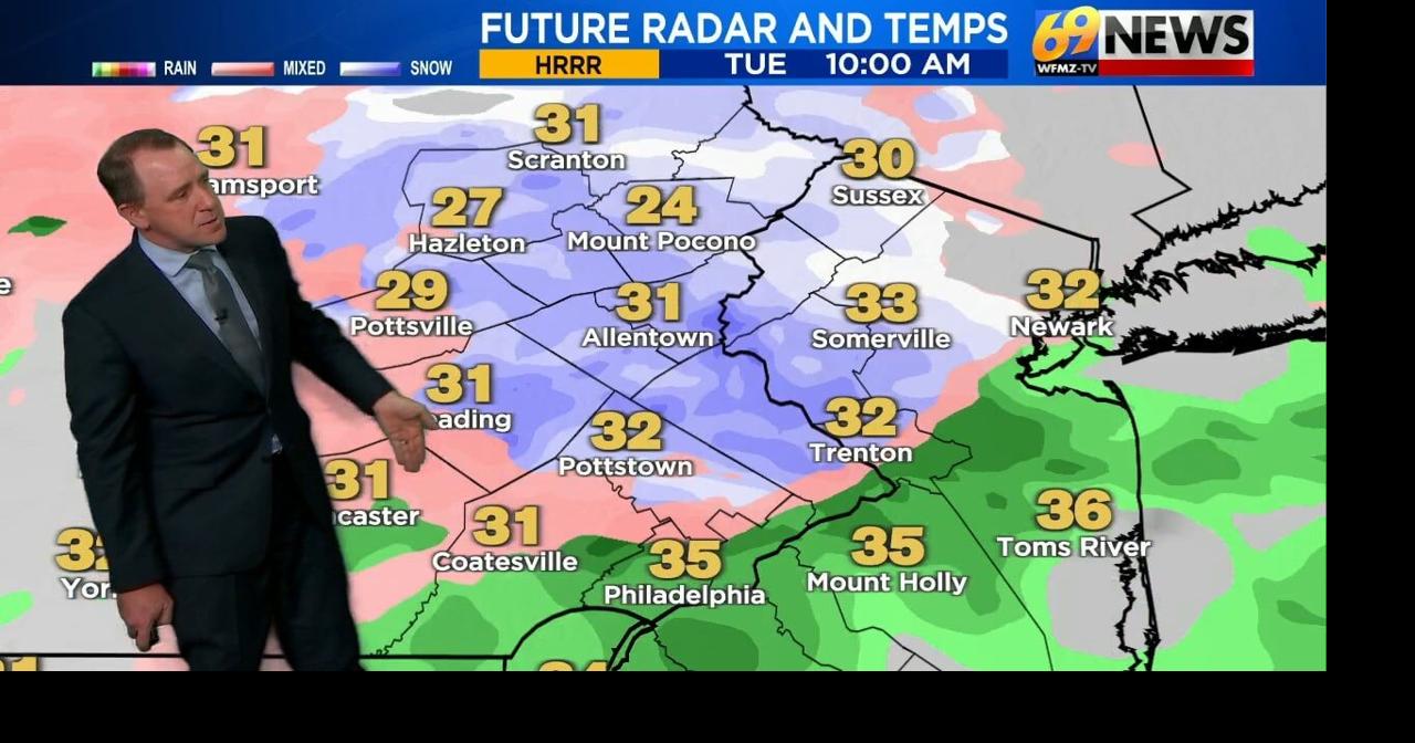 A wintry mix for Tuesday morning's commute may lead to some slick spots ...