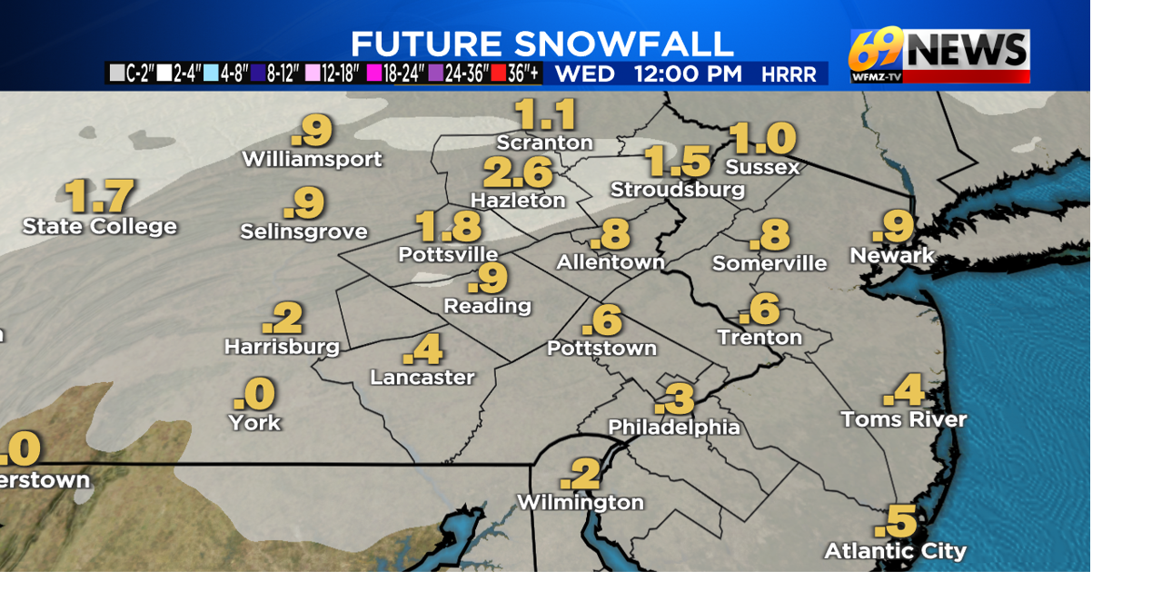 Some light snow late tonight may impact your Wednesday morning commute ...