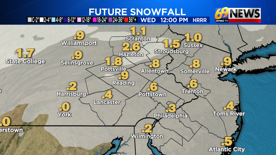 Some light snow late tonight may impact your Wednesday morning commute ...