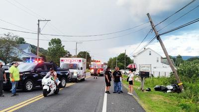 Motorcyclist hurt after hitting pole in West Penn | Poconos and Coal ...
