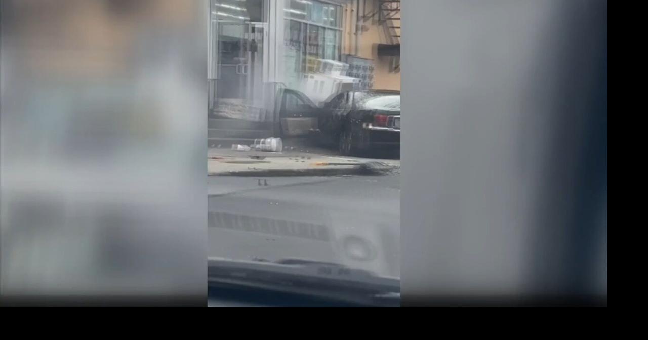 Caught on camera: Car crashes into building, driver flees | Lehigh ...