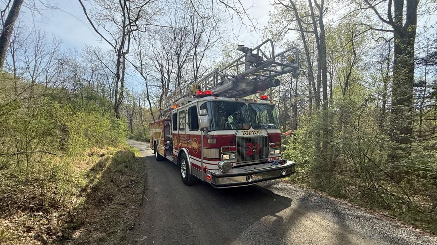 Crews battle brush fire in District Twp. | Eastern Berks County | wfmz.com