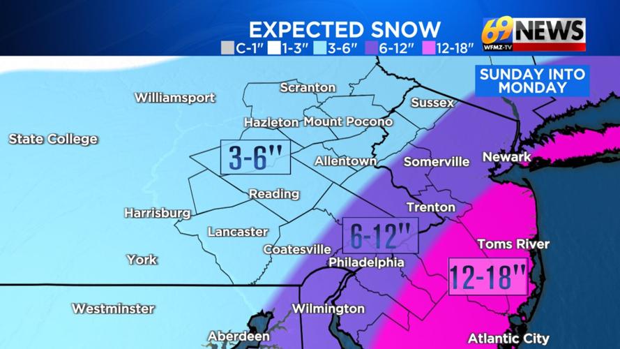Odds increasing for widespread impactful snowfall between Sunday and ...