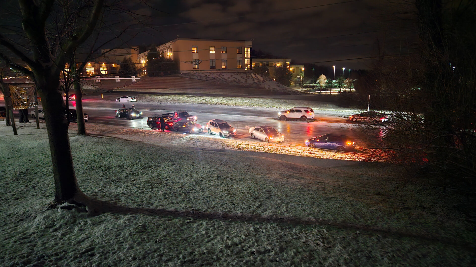 Multiple cars slide off road in Spring Twp., multiple crashes reported