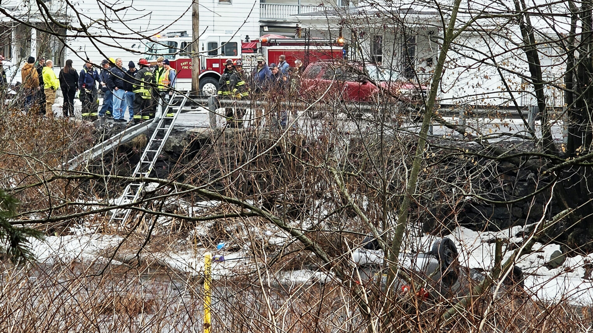 Driver taken to hospital after car plunges into a river in Poconos ...